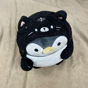 Takashoji Penguin Black Cat Costume 14" Plush Stuffed Animal Round 1 AS-IS
